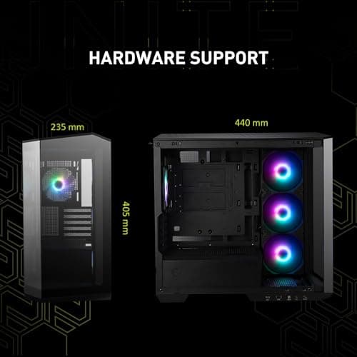 MSI MAG PANO M100R PZ Micro ATX Mid Tower Black Tempered Glass image