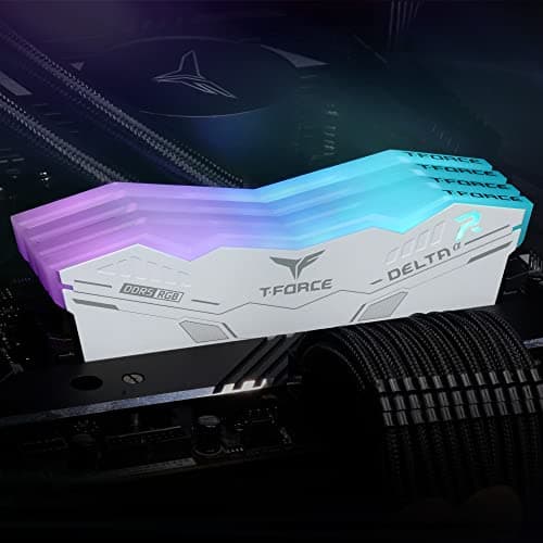 TEAMGROUP T-Force Delta RGB White DDR5-6000 CL38 64GB (2x32GB) image