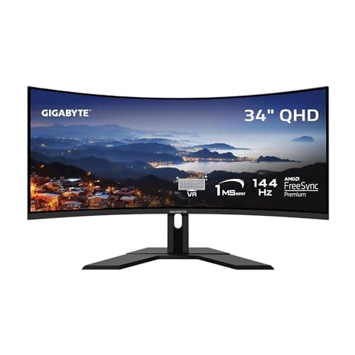 Gigabyte G34WQC A 34" 1440p 144Hz VA Curved Monitor image