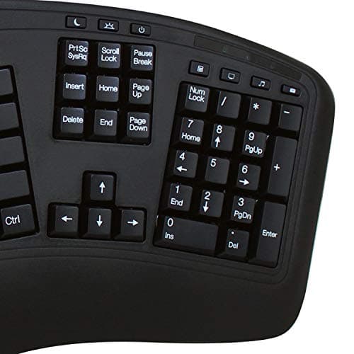 Adesso Tru-Form Media 1500 Wireless Ergonomic Keyboard With Laser Mouse image