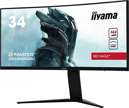 iiyama G-Master GB3466WQSU-B1 34" 3440x1440 144Hz VA Curved Monitor image
