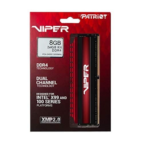 Patriot Viper 4 Black / Red DDR4-3000 CL16 8GB (2x4GB) image