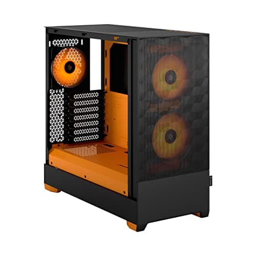 Fractal Design Pop Air ATX Mid Tower Orange / Black Tempered Glass Side Panel image