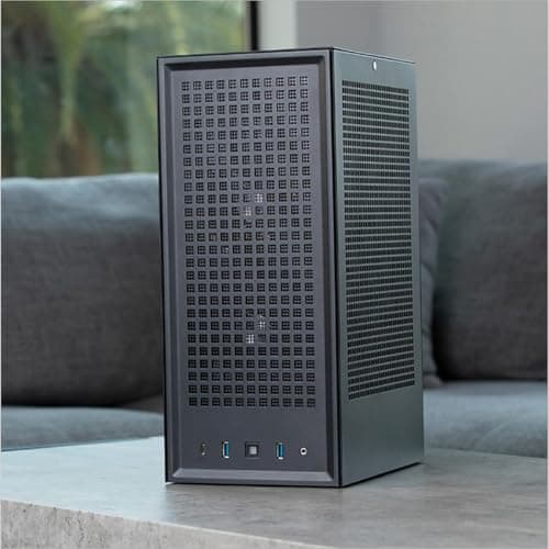 HYTE REVOLT 3 Mini-ITX Tower Black Mesh Side Panel, USB 3.2 Gen 2 Type-C, USB 3.2 Gen 1 Type-A image