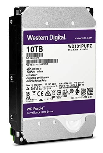 Western Digital Purple 10TB 3.5" Internal HDD 7200RPM SATA 6.0 Gb/s image