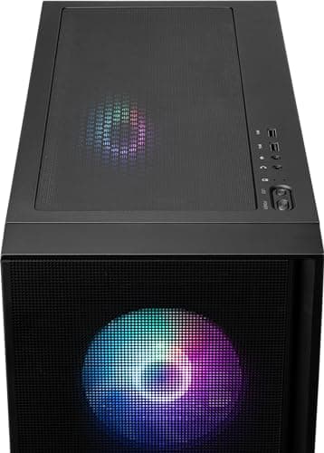 MSI MAG FORGE 321R AIRFLOW ATX Mid Tower Black Tempered Glass Side Panel image