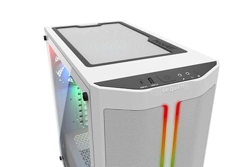 be quiet! Pure Base 500DX ATX Mid Tower White with Tempered Glass Side Panel and USB 3.2 Gen 2 Type-C / USB 3.2 Gen 1 Type-A image
