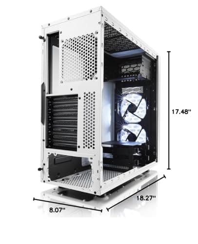 Fractal Design Focus G ATX Mid Tower White with Acrylic Side Panel and USB 3.2 Gen 1 Type-A, USB 2.0 Type-A Front Panel image