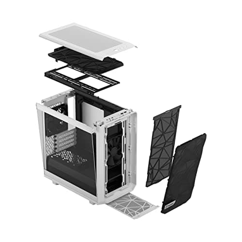 Fractal Design Meshify 2 Mini MicroATX Mid Tower White/Black Tempered Glass Side Panel, USB 3.2 Gen 2 Type-C and USB 3.2 Gen 1 Type-A image