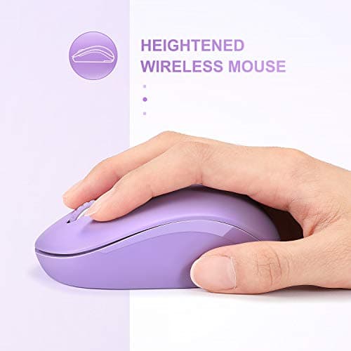 seenda Wireless Mouse, 2.4G Noiseless Mouse with USB Receiver Portable Computer Mice Cordless Mouse for PC, Tablet, Laptop - Purple image