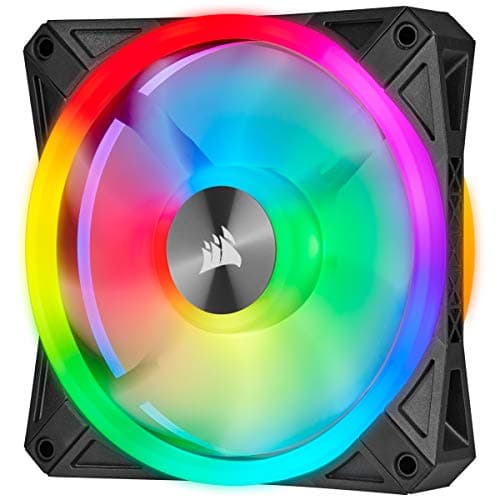 Corsair iCUE QL140 140mm Black PWM RGB 50.2 CFM 2-Pack image