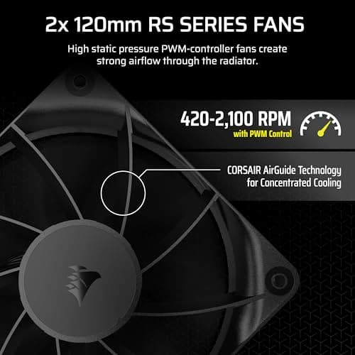 Corsair NAUTILUS RS Water 240mm 74.37 CFM Black image