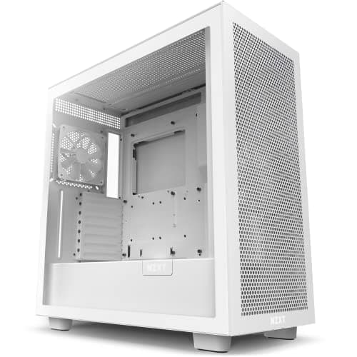 NZXT H7 Flow (2022) ATX Mid Tower White Tempered Glass Side Panel image