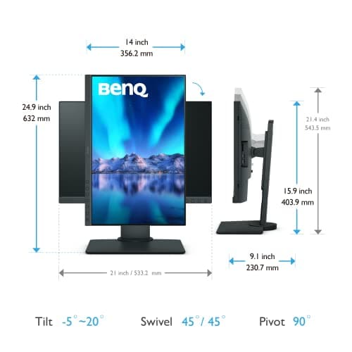 BenQ SW240 24.1" 1920x1200 60Hz IPS Monitor image