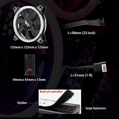 darkFlash Aurora DR12 PRO 120mm Black 20.34 CFM Addressable RGB 5-Pack image