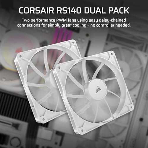 Corsair RS140 140mm White PWM 2-Pack image