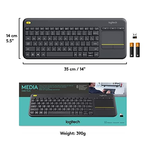 Logitech K400 Plus Wireless With Touchpad Mini Keyboard image