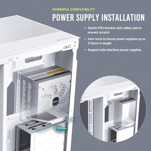 Antec C8 ATX Full Tower White / Silver with Tempered Glass Side Panel and USB 3.2 Gen 2 Type-C, USB 3.2 Gen 1 Type-A image