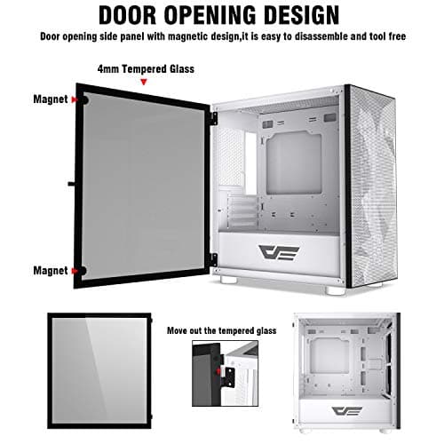 darkFlash DLM 21 MicroATX Mid Tower Black Tempered Glass Side Panel image