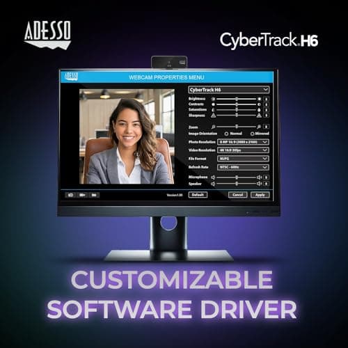 Adesso Cybertrack H6 4K Webcam image