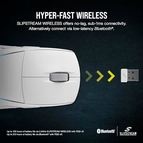Corsair M75 Wireless Bluetooth Wired Optical Gaming Mouse image