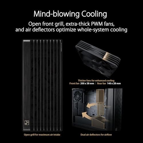 Asus ProArt PA602 Wood Edition ATX Mid Tower Solid Panel Black / Brown image