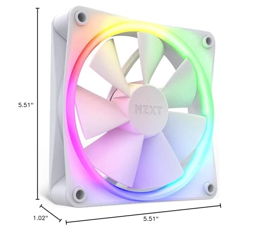 NZXT F120 120mm White Addressable RGB PWM 50.18 CFM 1-Pack image