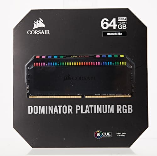 Corsair Dominator Platinum RGB Black DDR4-3600 CL18 64GB (4x16GB) image