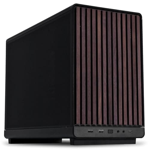 Lian Li A3-mATX Micro ATX Mini Tower Black / Brown Wood Mesh Side Panel main image