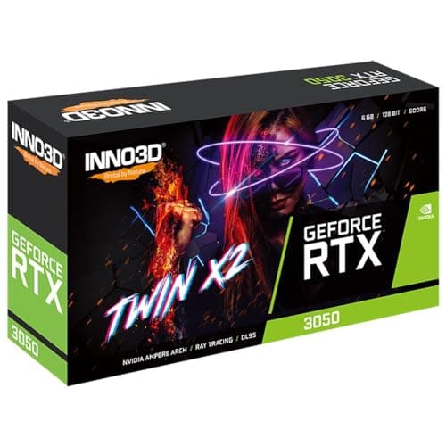 Inno3D Twin X2 GeForce RTX 3050 6GB GDDR6 Gray Black image