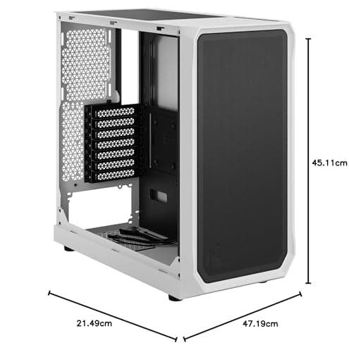 Fractal Design Focus 2 White Clear Tinted Tempered Glass image