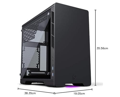 MagniumGear Neo Mini V2 Mini-ITX Desktop Silver Tempered Glass Side Panel Front USB 3.2 Gen 1 Type-A image