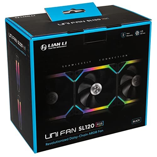 Lian Li UNI SL120 120mm Black RGB PWM 3-Pack image