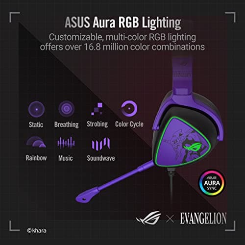 Asus ROG Delta S EVA Edition Closed Purple / Green Gaming Headset image