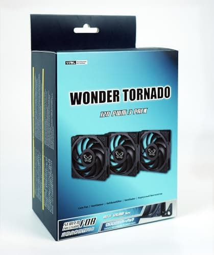 Scythe Wonder Tornado 120mm Black PWM 75.17 CFM 3-Pack image