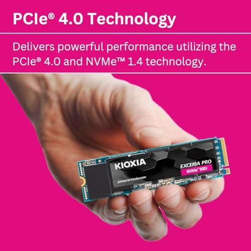 KIOXIA EXCERIA PRO 2TB M.2-2280 SSD PCIe 4.0 x4 NVMe image