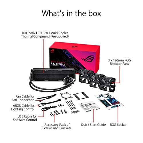 Asus ROG STRIX LC II 80.95 CFM Water 360mm Black image