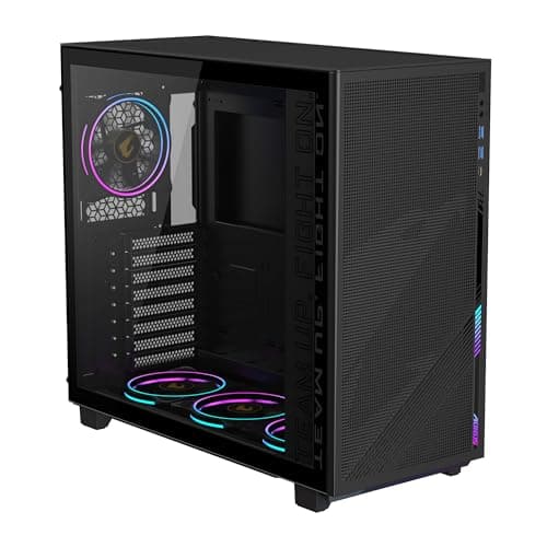 Gigabyte AORUS C400 ATX Mid Tower Black with Tempered Glass Side Panel and Front Panel: USB 3.2 Gen 2 Type-C, USB 3.2 Gen 1 Type-A image