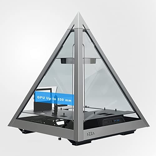 Azza Pyramid L ATX Mid Tower Gray / Black Tempered Glass Side Panel, USB 3.2 Gen 2 Type-C and USB 3.2 Gen 1 Type-A Front Panel image