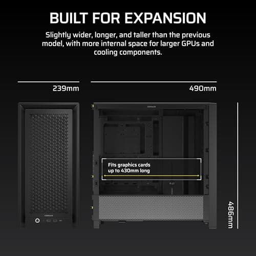 Corsair FRAME 4000D ATX Modular Mid-Tower PC Case - Black image