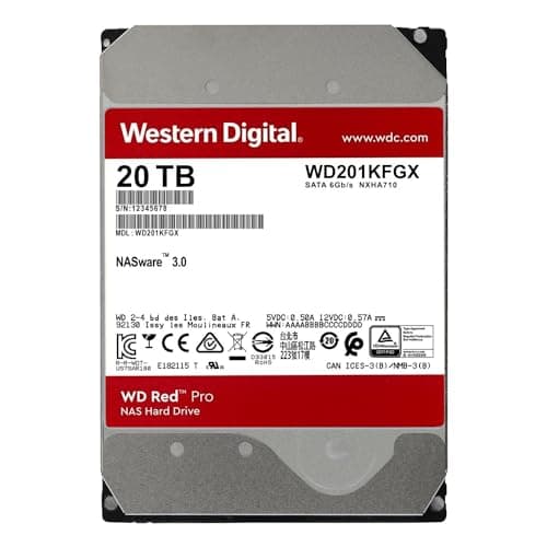 Western Digital Red Pro 20TB HDD 3.5" 7200RPM SATA image