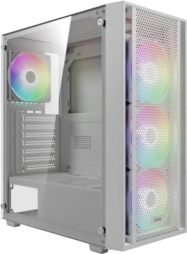 GAMDIAS AURA GC2 ELITE ATX Mid Tower White Tempered Glass Front Panel USB 3.2 Gen 1 Type-A USB 2.0 Type-A main image