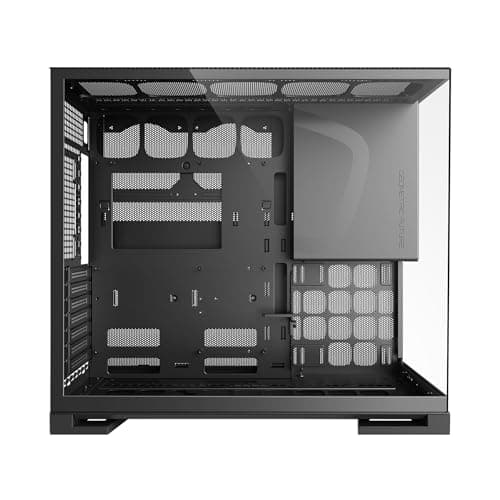 Geometric Future Model 5 ATX Mid Tower Black / Gray with Tempered Glass Side Panel, Fanless, and USB 3.2 Gen 2x2 Type-C USB 3.2 Gen 1 Type-A image