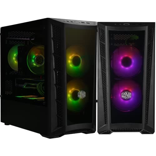 Cooler Master MasterBox MB320L ARGB MicroATX Mini Tower Black with Tempered Glass Side Panel and USB 3.2 Gen 1 Type-A Front Panel image