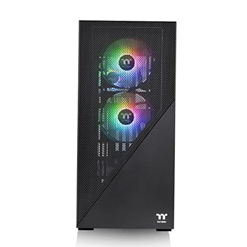 Thermaltake Divider 370 ATX Mid Tower Black Tempered Glass Side Panel ARGB image