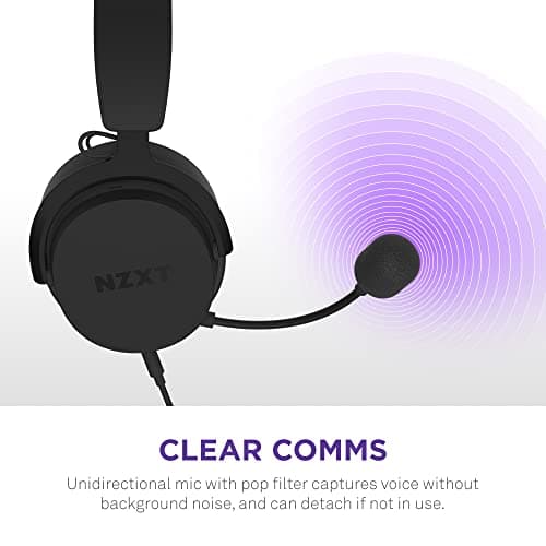 NZXT Relay Wired Closed-Back Headphones Black / Purple image