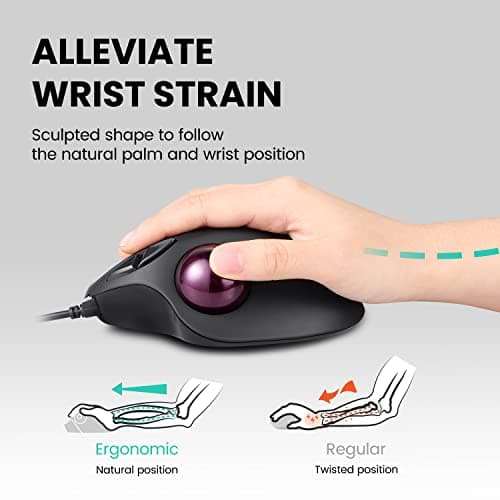 Perixx PERIMICE-517 Wired Trackball Mouse image