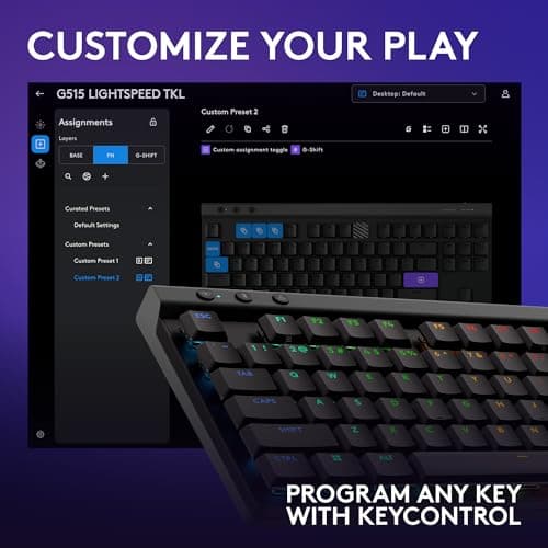 Logitech G515 LIGHTSPEED RGB Wireless/Bluetooth/Wired GL Linear V2 Gaming Keyboard image