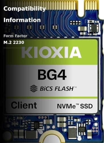 KIOXIA BG4 512GB SSD M.2-2230 PCIe 3.0 NVMe image