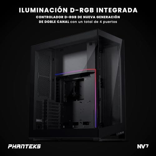 Phanteks NV7 ATX Full Tower Black with Tempered Glass Side Panel and USB 3.2 Gen 2 Type-C, USB 3.2 Gen 1 Type-A image